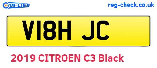 V18HJC are the vehicle registration plates.
