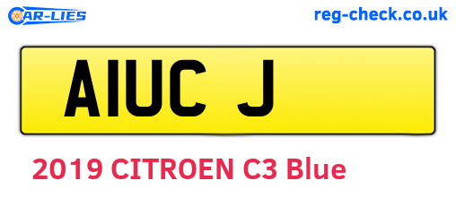 A1UCJ are the vehicle registration plates.