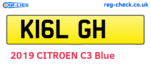 K16LGH are the vehicle registration plates.