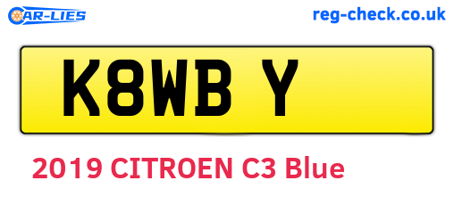 K8WBY are the vehicle registration plates.