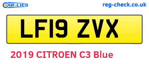LF19ZVX are the vehicle registration plates.