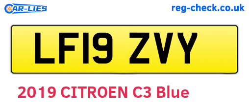 LF19ZVY are the vehicle registration plates.
