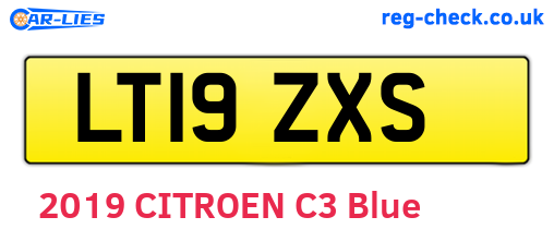 LT19ZXS are the vehicle registration plates.