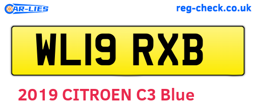 WL19RXB are the vehicle registration plates.