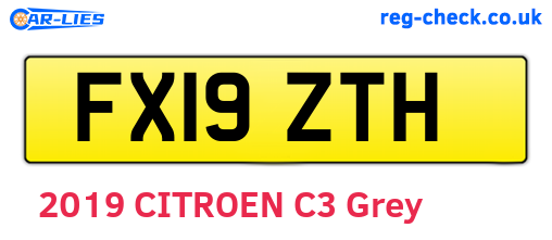 FX19ZTH are the vehicle registration plates.