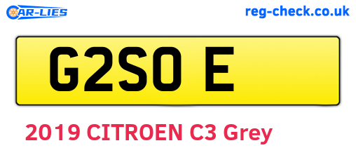 G2SOE are the vehicle registration plates.