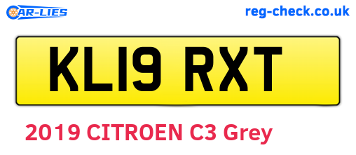KL19RXT are the vehicle registration plates.