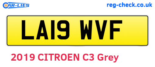 LA19WVF are the vehicle registration plates.