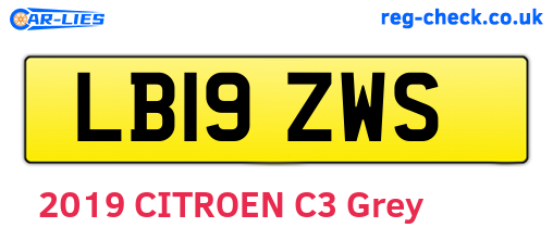 LB19ZWS are the vehicle registration plates.