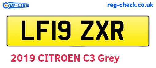 LF19ZXR are the vehicle registration plates.