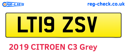 LT19ZSV are the vehicle registration plates.