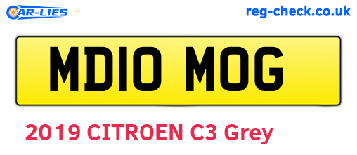 MD10MOG are the vehicle registration plates.