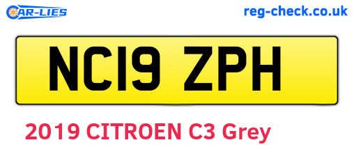 NC19ZPH are the vehicle registration plates.