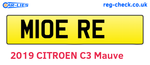 M10ERE are the vehicle registration plates.