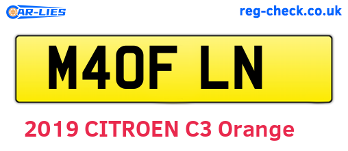 M40FLN are the vehicle registration plates.
