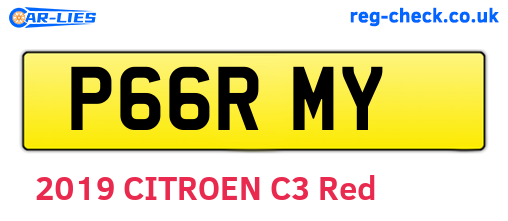 P66RMY are the vehicle registration plates.