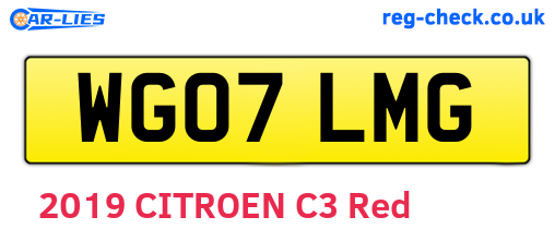 WG07LMG are the vehicle registration plates.