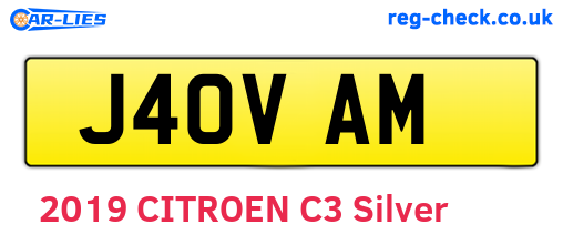 J40VAM are the vehicle registration plates.