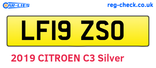 LF19ZSO are the vehicle registration plates.