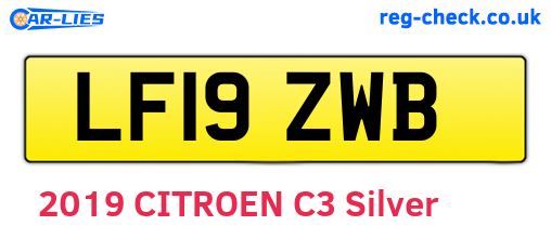 LF19ZWB are the vehicle registration plates.