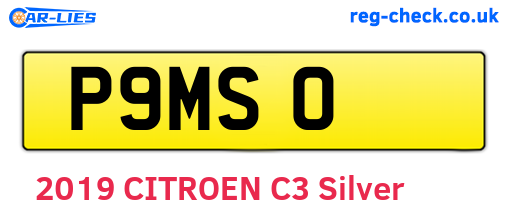 P9MSO are the vehicle registration plates.