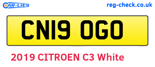 CN19OGO are the vehicle registration plates.