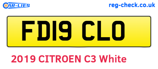 FD19CLO are the vehicle registration plates.