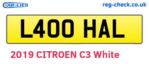 L400HAL are the vehicle registration plates.