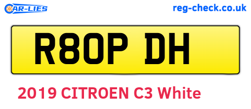 R80PDH are the vehicle registration plates.