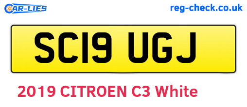 SC19UGJ are the vehicle registration plates.