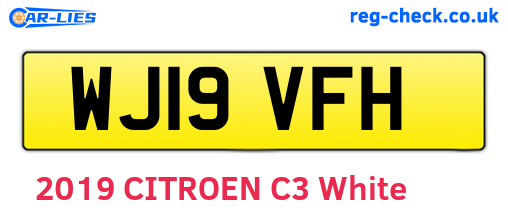 WJ19VFH are the vehicle registration plates.