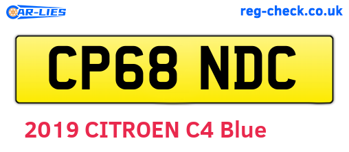 CP68NDC are the vehicle registration plates.