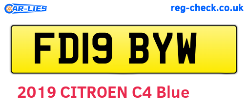 FD19BYW are the vehicle registration plates.
