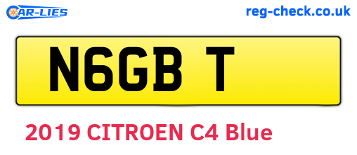 N6GBT are the vehicle registration plates.