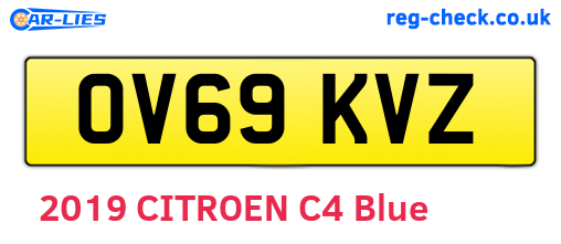 OV69KVZ are the vehicle registration plates.