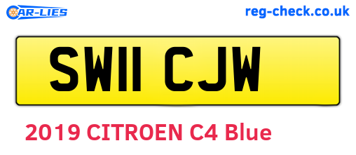 SW11CJW are the vehicle registration plates.