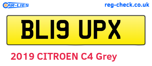 BL19UPX are the vehicle registration plates.