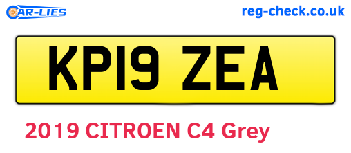 KP19ZEA are the vehicle registration plates.