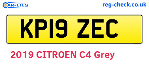 KP19ZEC are the vehicle registration plates.