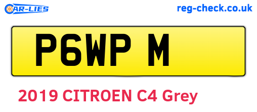 P6WPM are the vehicle registration plates.