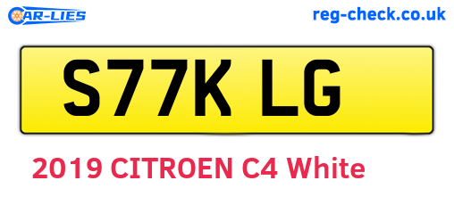S77KLG are the vehicle registration plates.