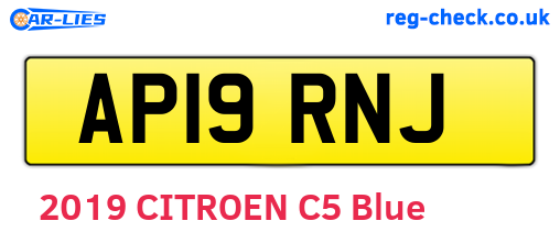AP19RNJ are the vehicle registration plates.