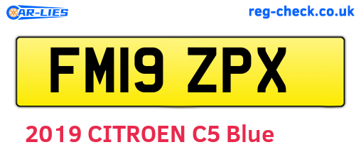 FM19ZPX are the vehicle registration plates.