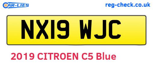 NX19WJC are the vehicle registration plates.