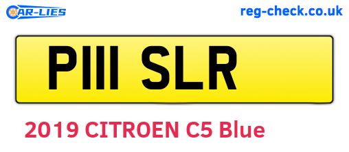 P111SLR are the vehicle registration plates.