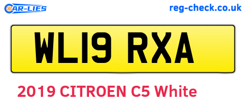 WL19RXA are the vehicle registration plates.