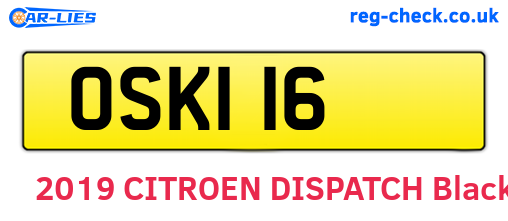 OSK116 are the vehicle registration plates.