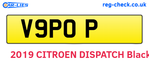 V9POP are the vehicle registration plates.