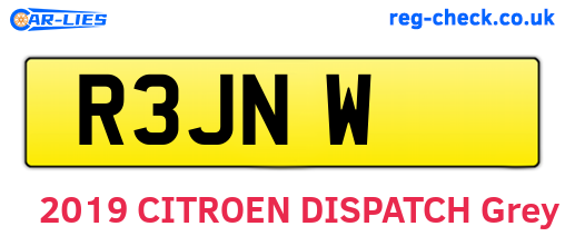 R3JNW are the vehicle registration plates.