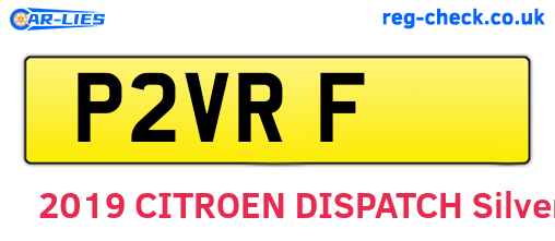 P2VRF are the vehicle registration plates.